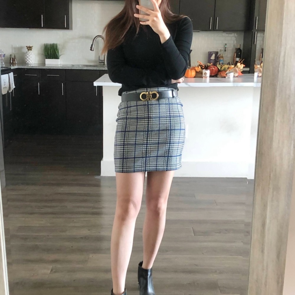 Express Plaid Mini Skirt